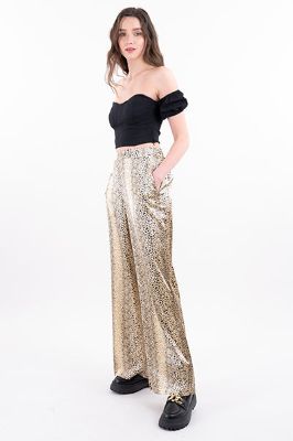 pantalon wide leg animal print sold by Shasa