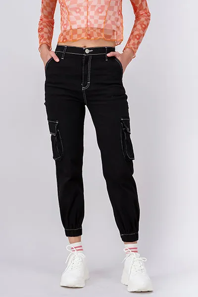 Jeans Cargo Cintura Alta Dos Bolsas sold by Shasa product image thumbnail 2