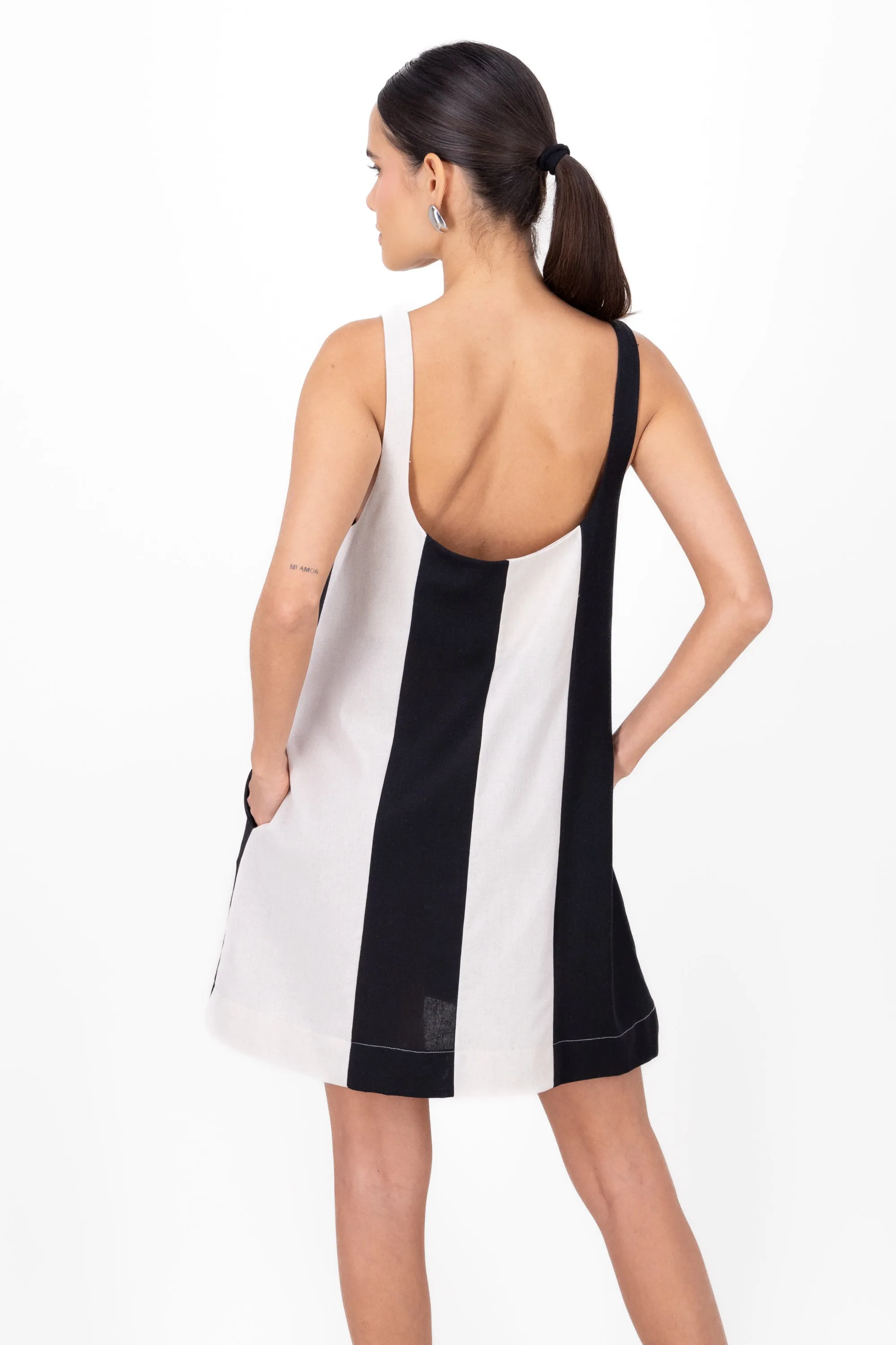 Vestido mini rayas contraste tirante ancho Hypster sold by Shasa product image thumbnail 4