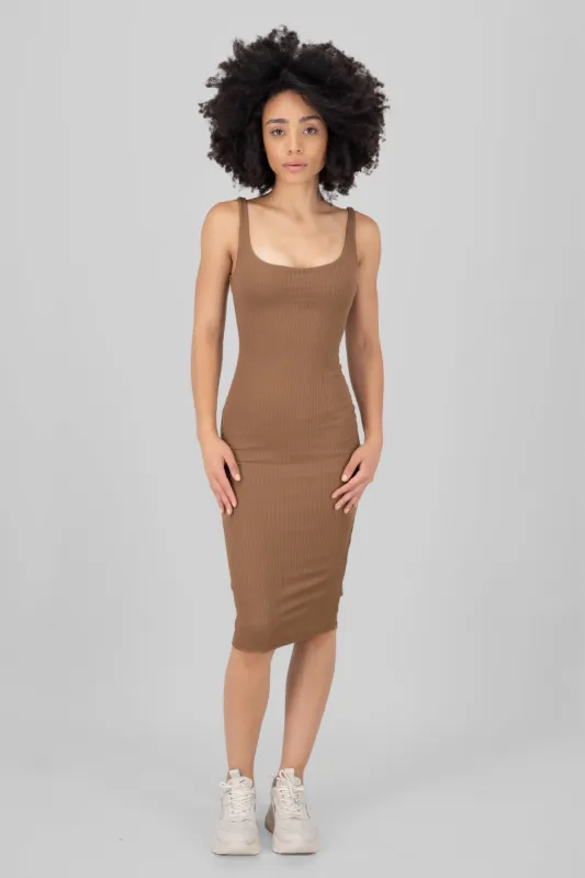 Vestido midi doble tela sold by Shasa