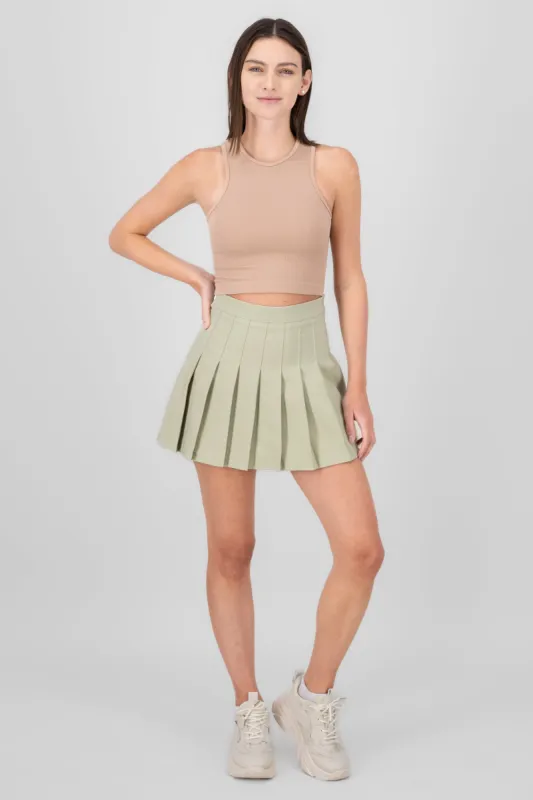 Minifalda tableada con short sold by Shasa