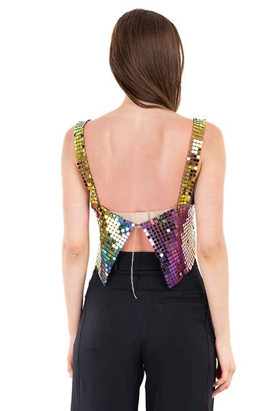 Top crop espalda descubierta brillos sold by Shasa product image thumbnail 4