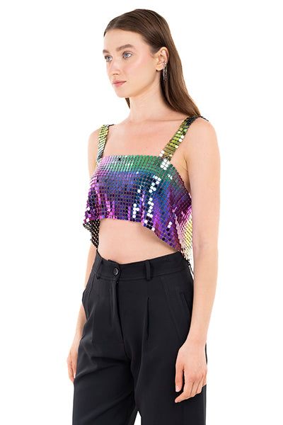 Top crop espalda descubierta brillos sold by Shasa product image thumbnail 3