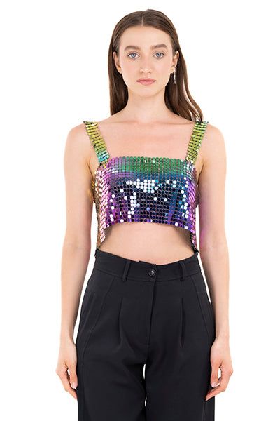 Top crop espalda descubierta brillos sold by Shasa product image thumbnail 2