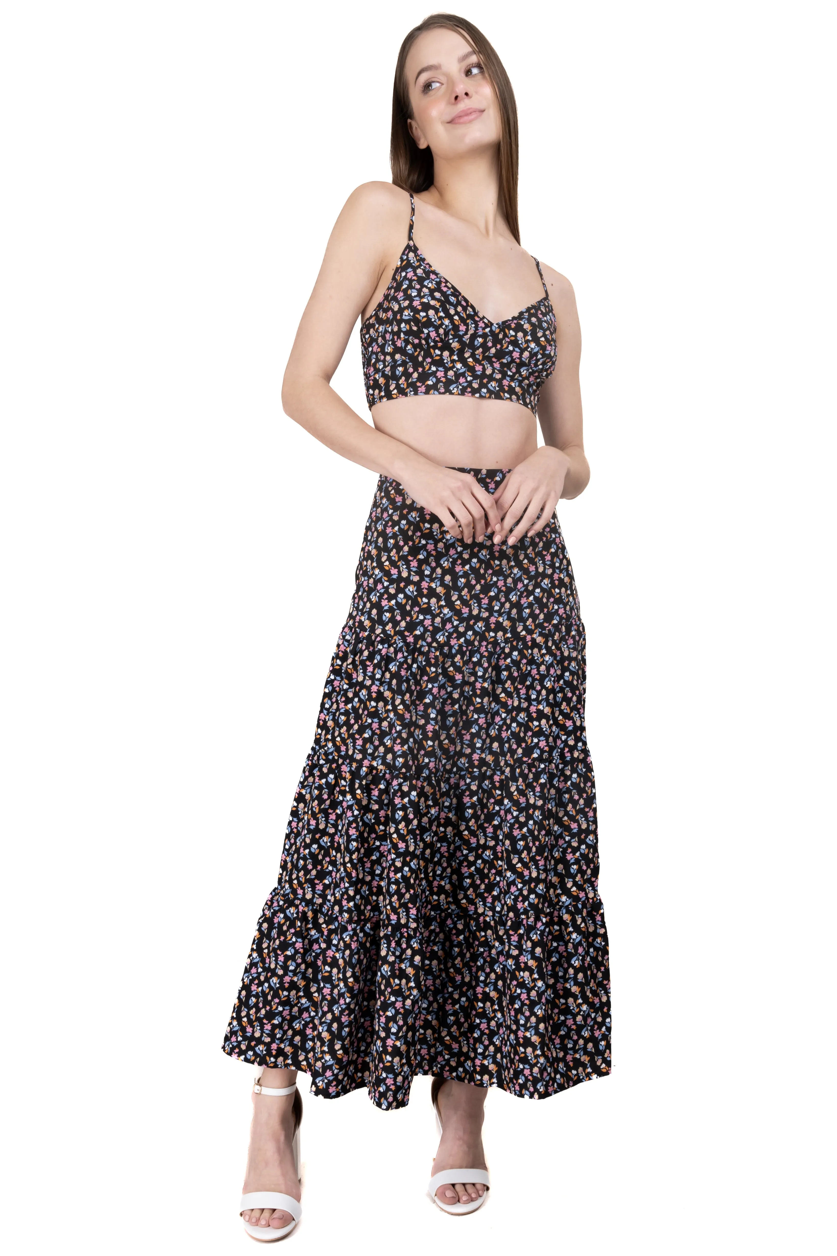 Falda maxi amplia floreada sold by Shasa product image thumbnail 2