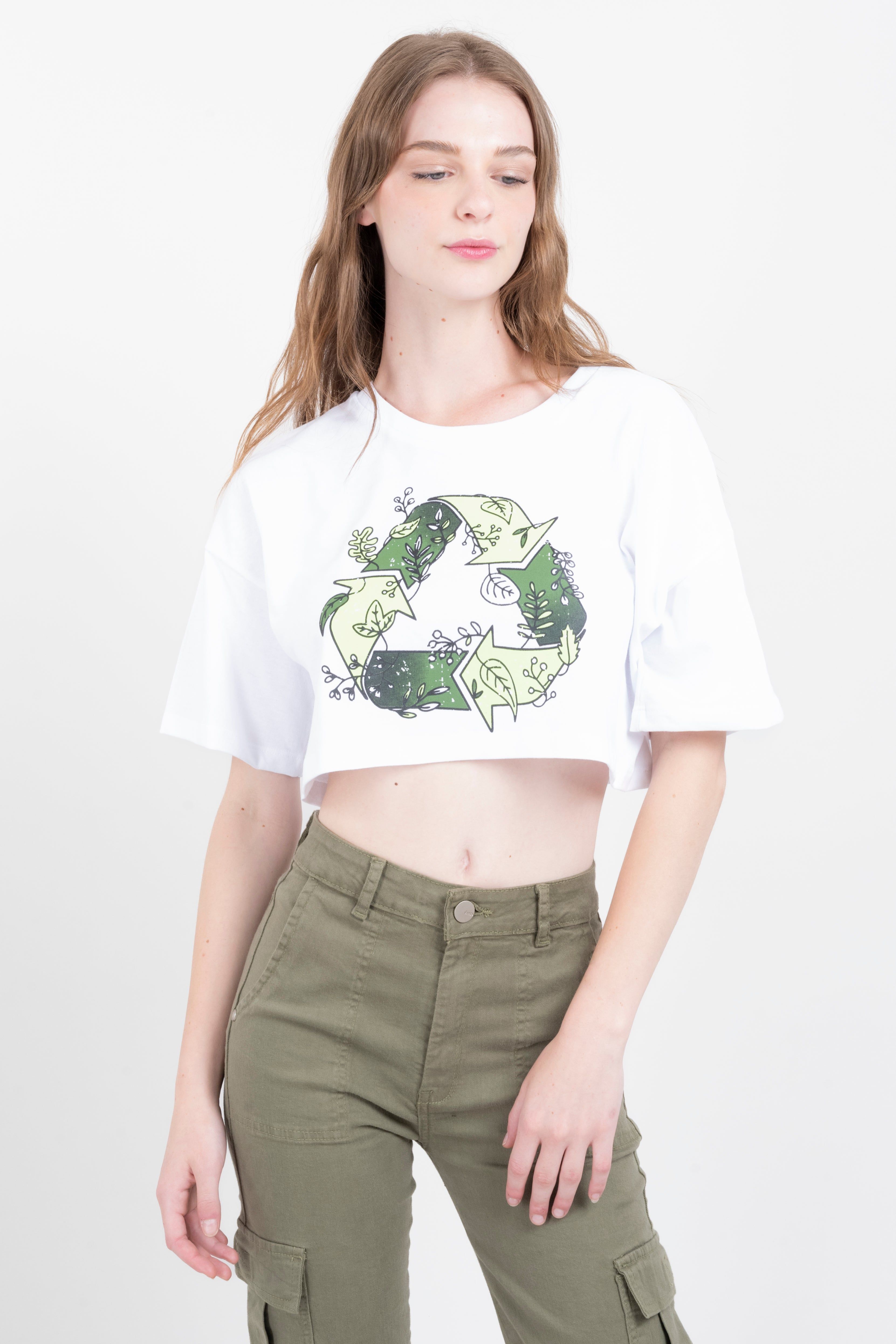 Playera crop oversize ícono verde sold by Shasa product image thumbnail 2