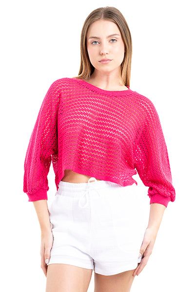 Suéter amplio crochet manga 3/4 sold by Shasa product image thumbnail 5