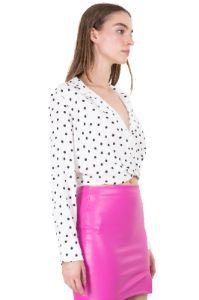 Camisa crop cruzada polka dots sold by Shasa