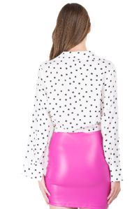 Camisa crop cruzada polka dots sold by Shasa