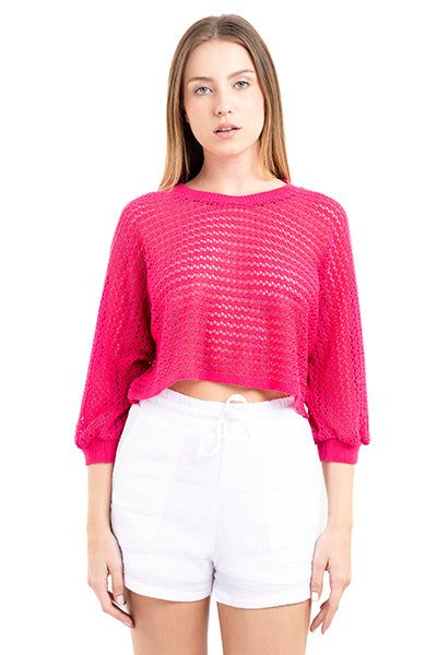 Suéter amplio crochet manga 3/4 sold by Shasa product image thumbnail 2