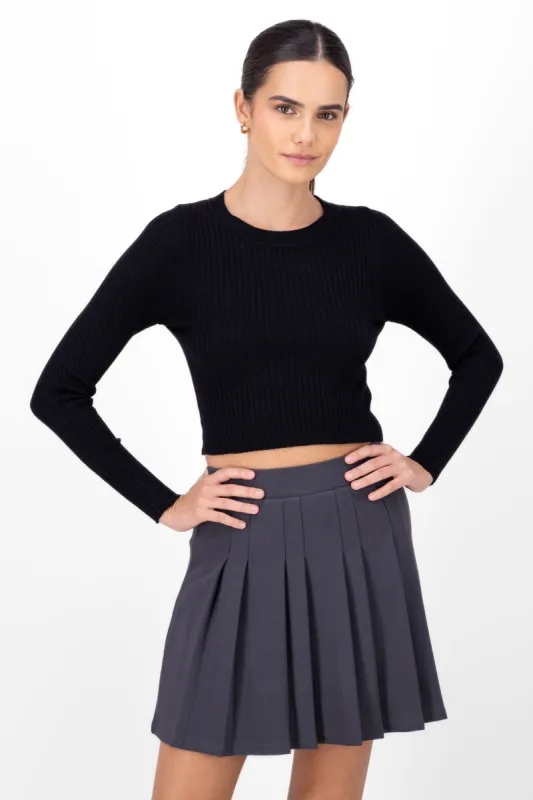 Top manga larga tejido rib sold by Shasa