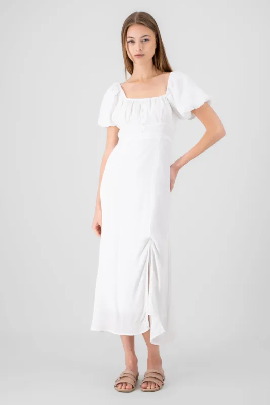 Vestido maxi liso botones sold by Shasa
