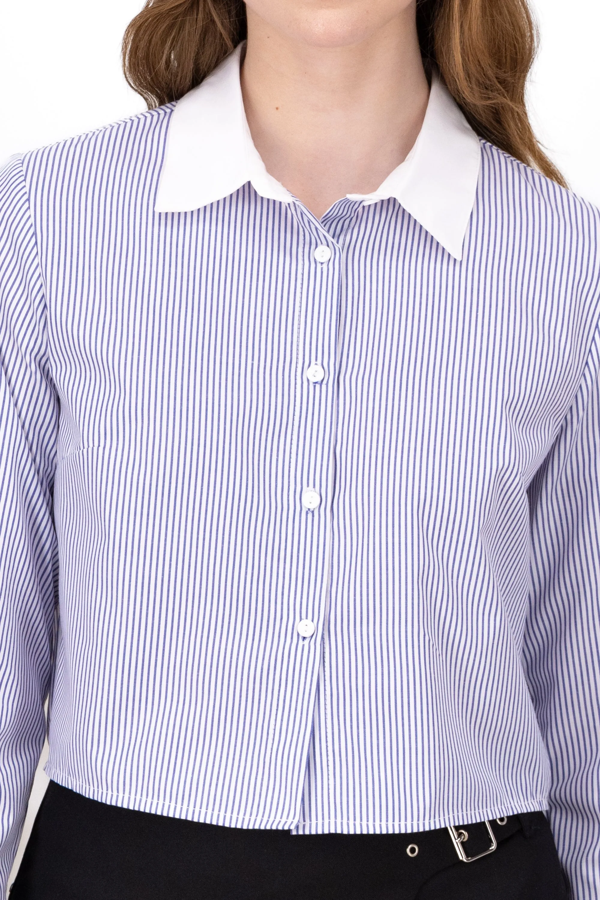 Camisa Crop Rayas Detalle Constraste sold by Shasa product image thumbnail 5