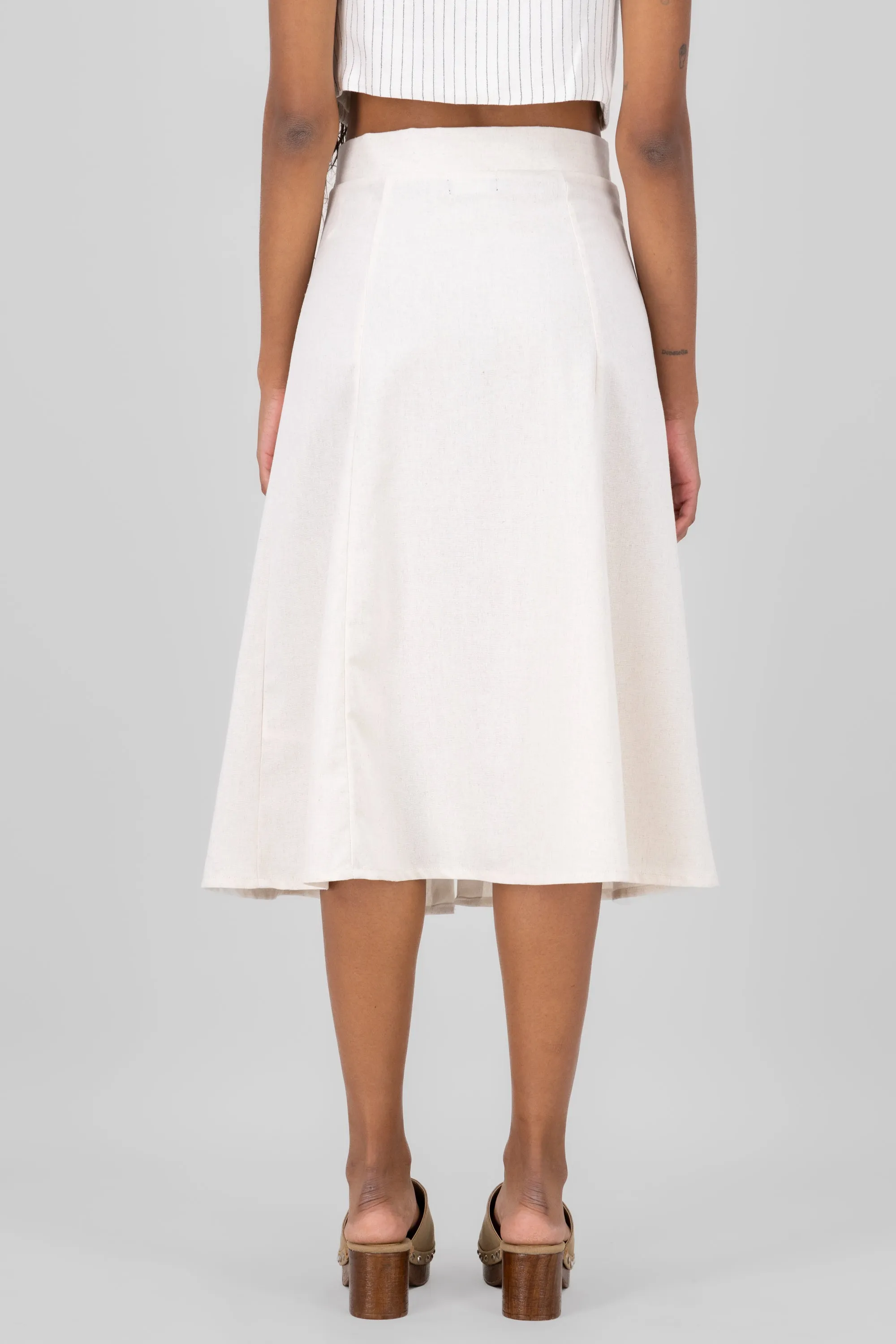 Falda lino midi con botones Hypsters sold by Shasa product image thumbnail 4