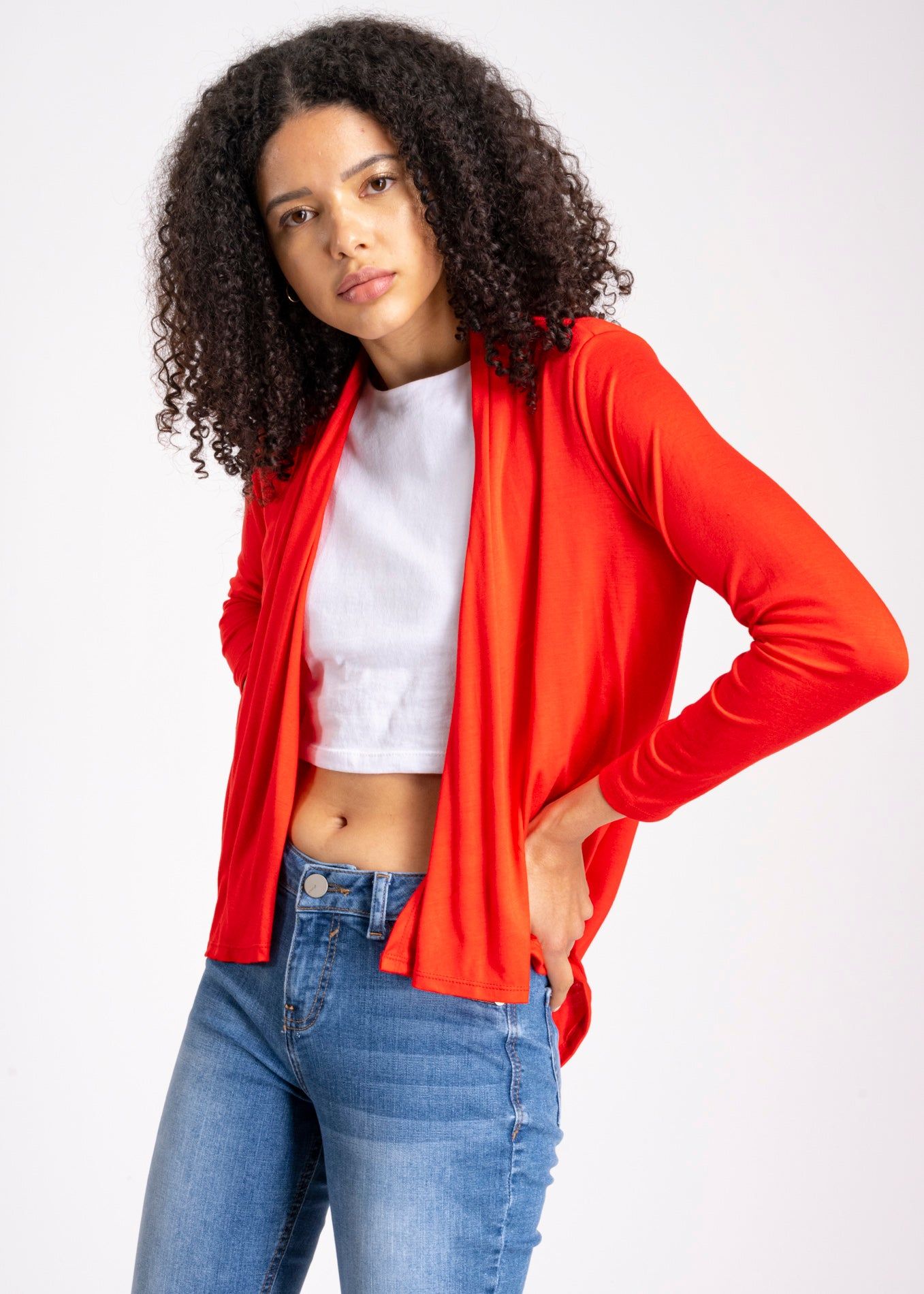 Cárdigan liso cascada frontal sold by Shasa