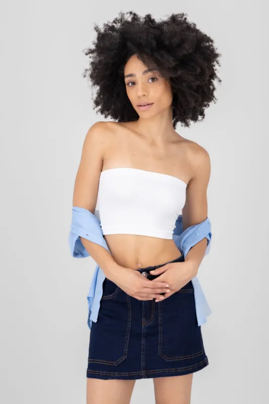 Top Tubo Strapless Rib sold by Shasa