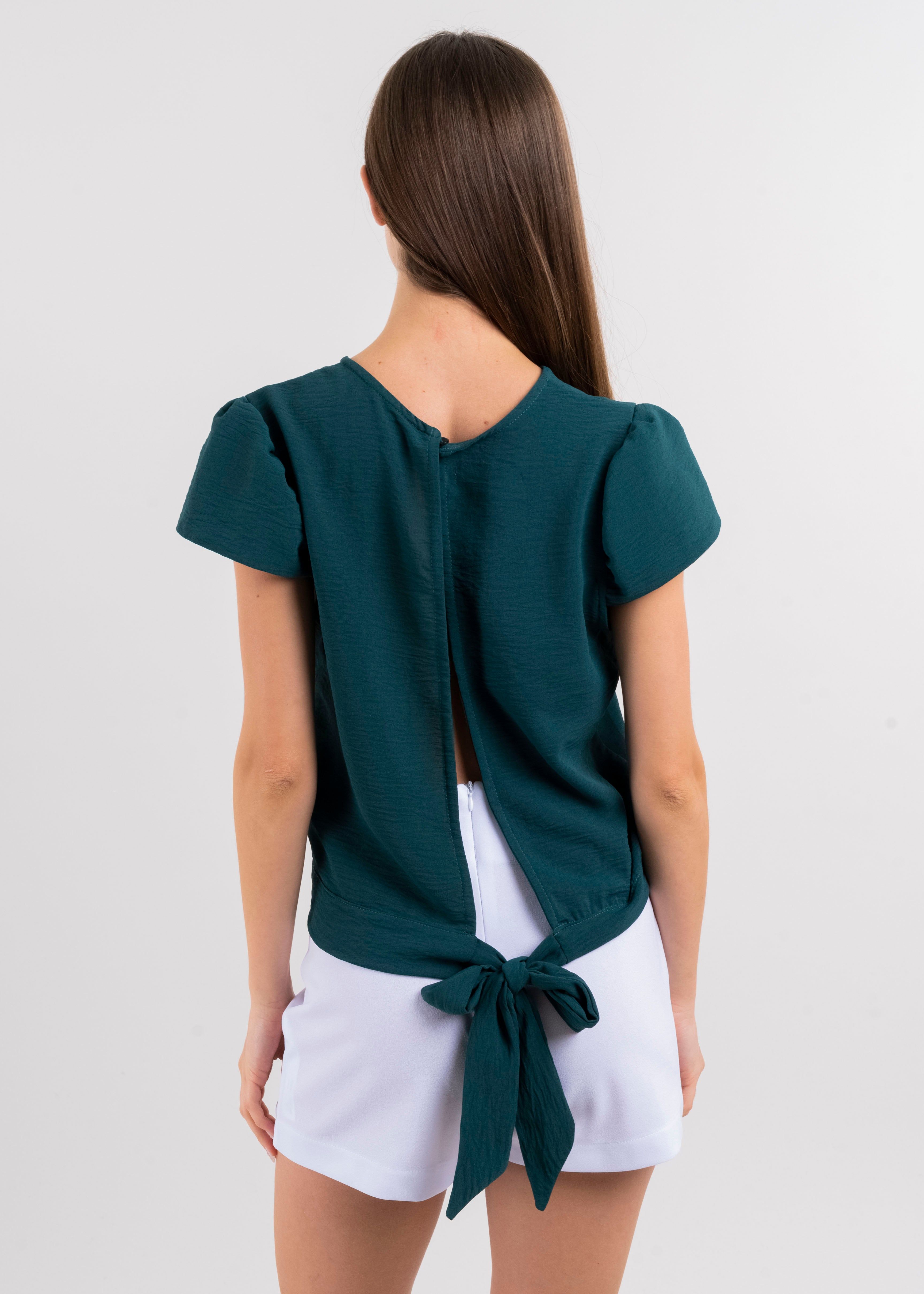 Blusa manga abullonada espalda abierta cinta sold by Shasa product image thumbnail 4