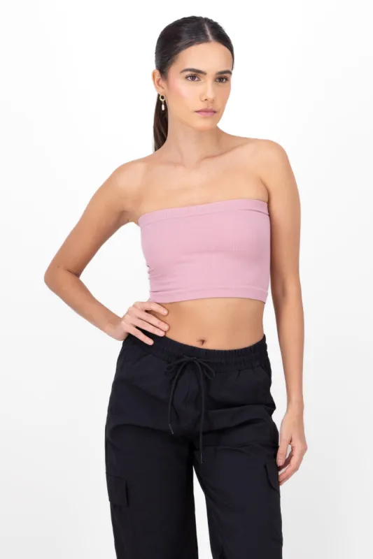 Top Tubo Strapless Rib sold by Shasa
