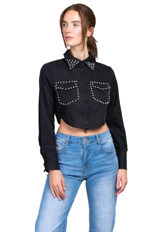 Camisa bolsas detalle brillos sold by Shasa