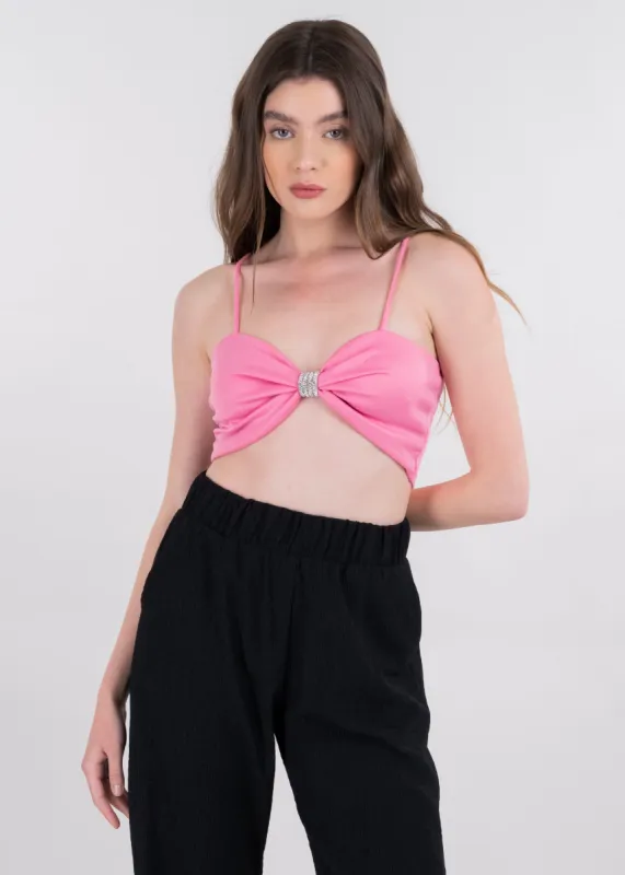 Top crop moño brillos sold by Shasa