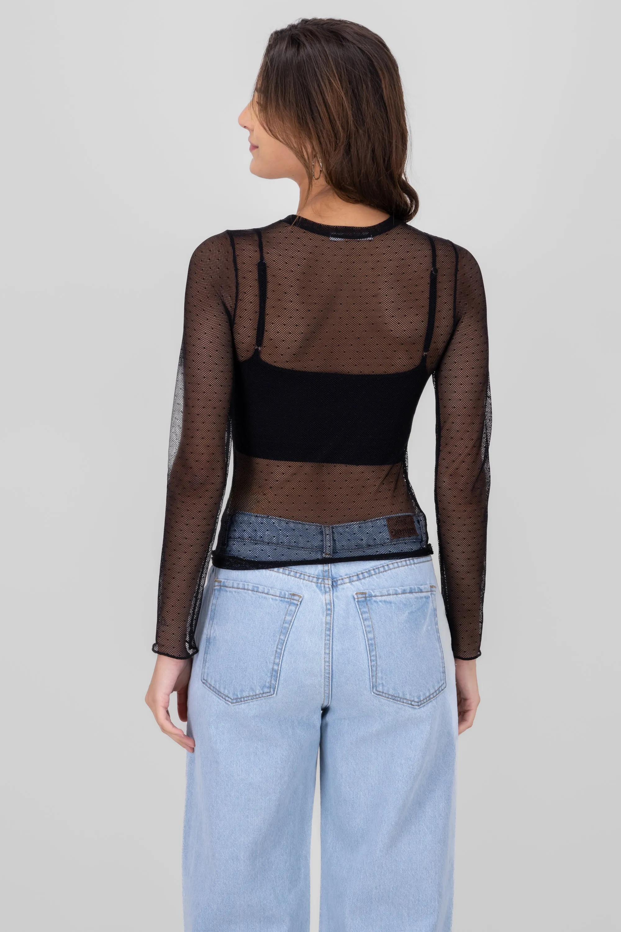 Top manga larga mesh polkas sold by Shasa product image thumbnail 4