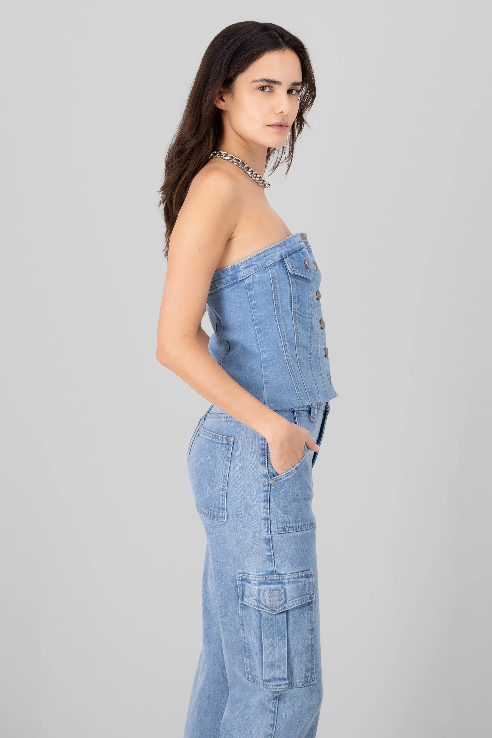 Top Corset Denim Bolsillos sold by Shasa product image thumbnail 3