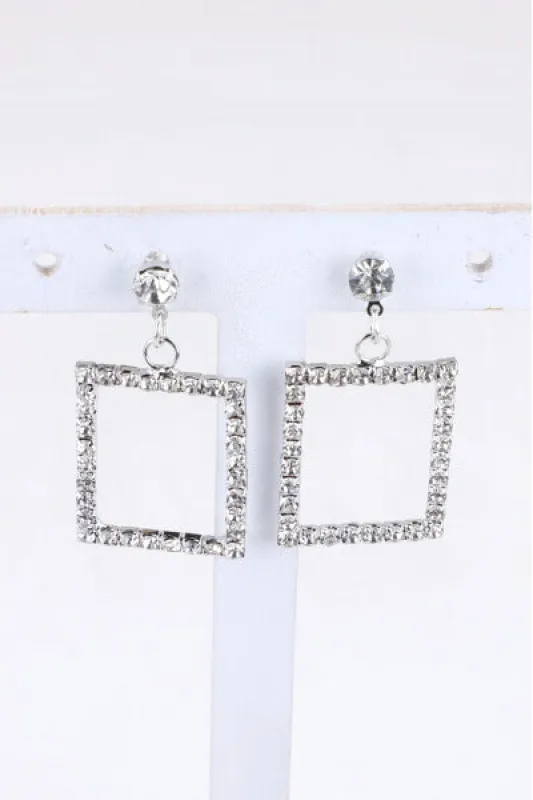 Aretes Cuadro Brillos sold by Shasa