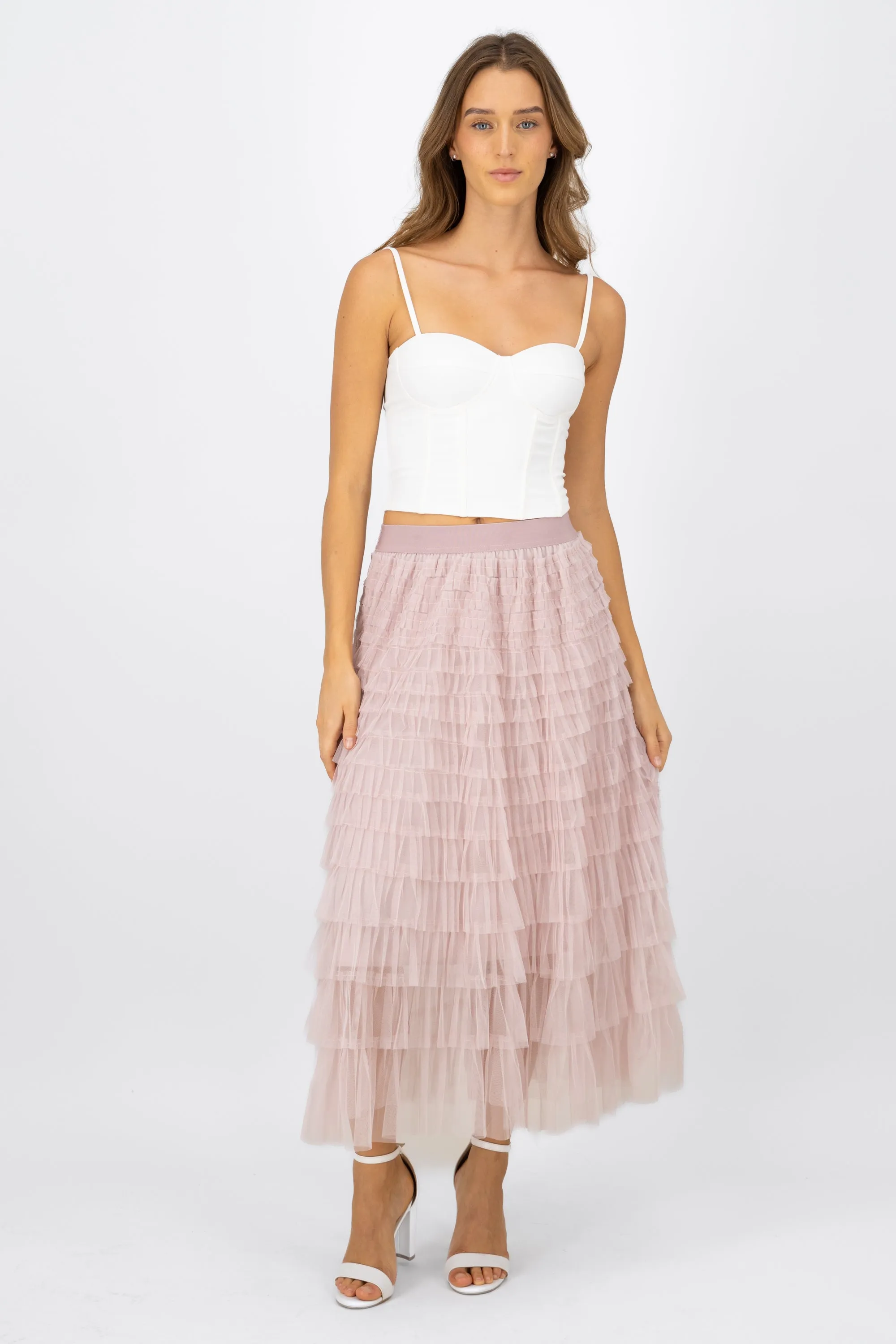 Falda maxi detalle olanes sold by Shasa