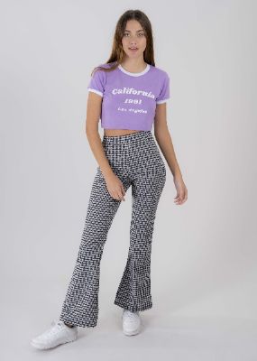 Pantalón flared pata de gallo sold by Shasa