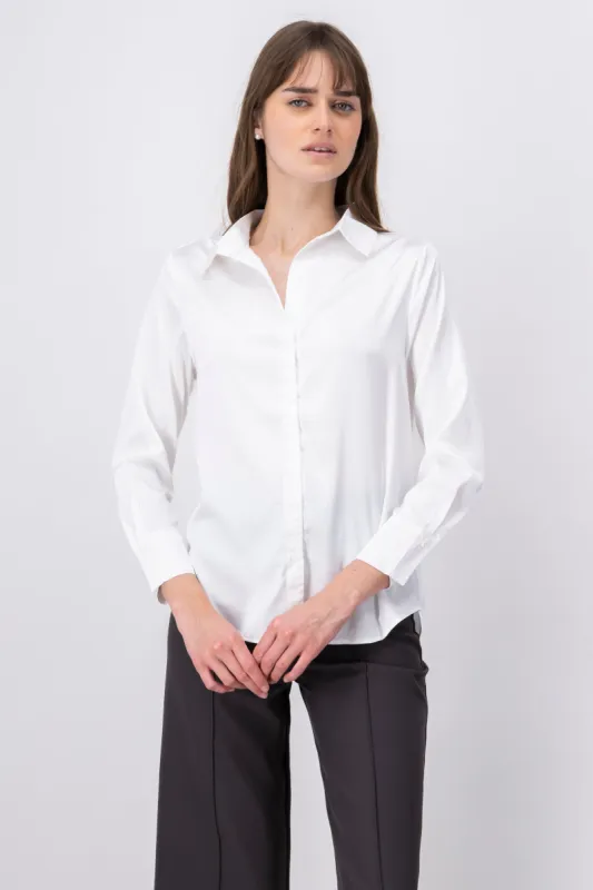 Camisa satinada manga larga sold by Shasa