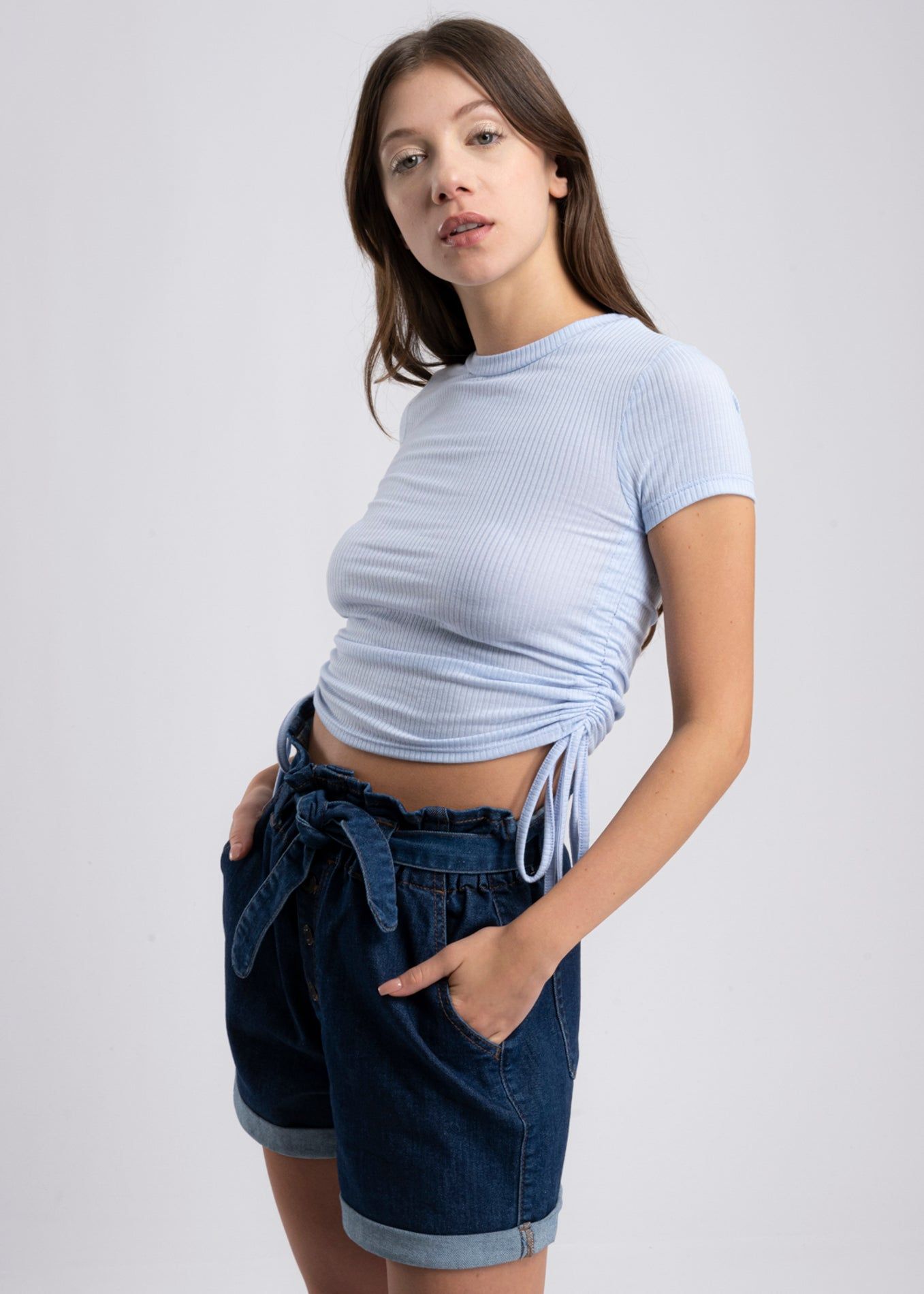 Top manga corta jaretas laterales sold by Shasa