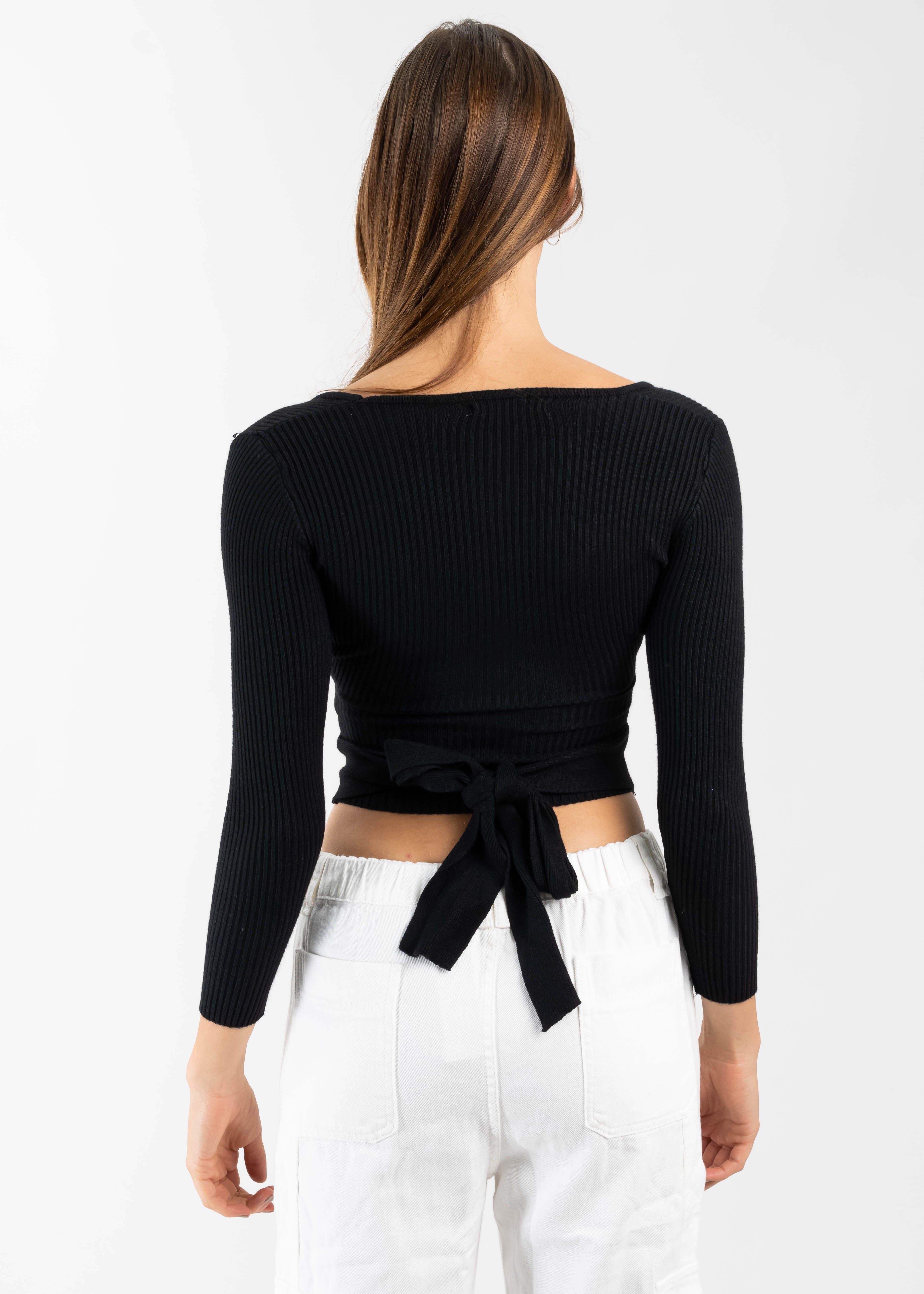 Suéter acanalado cruzado sold by Shasa product image thumbnail 4