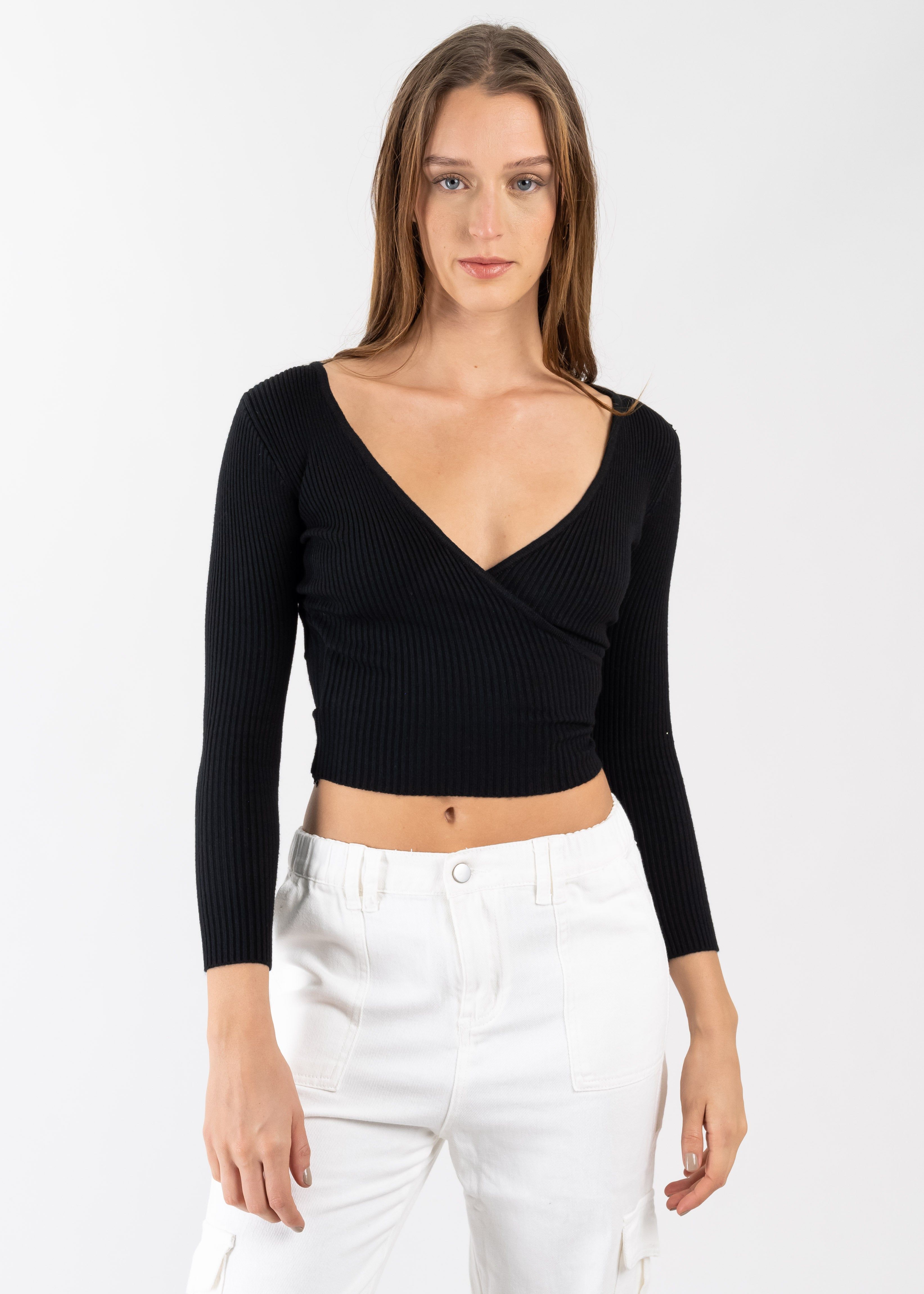 Suéter acanalado cruzado sold by Shasa product image thumbnail 2