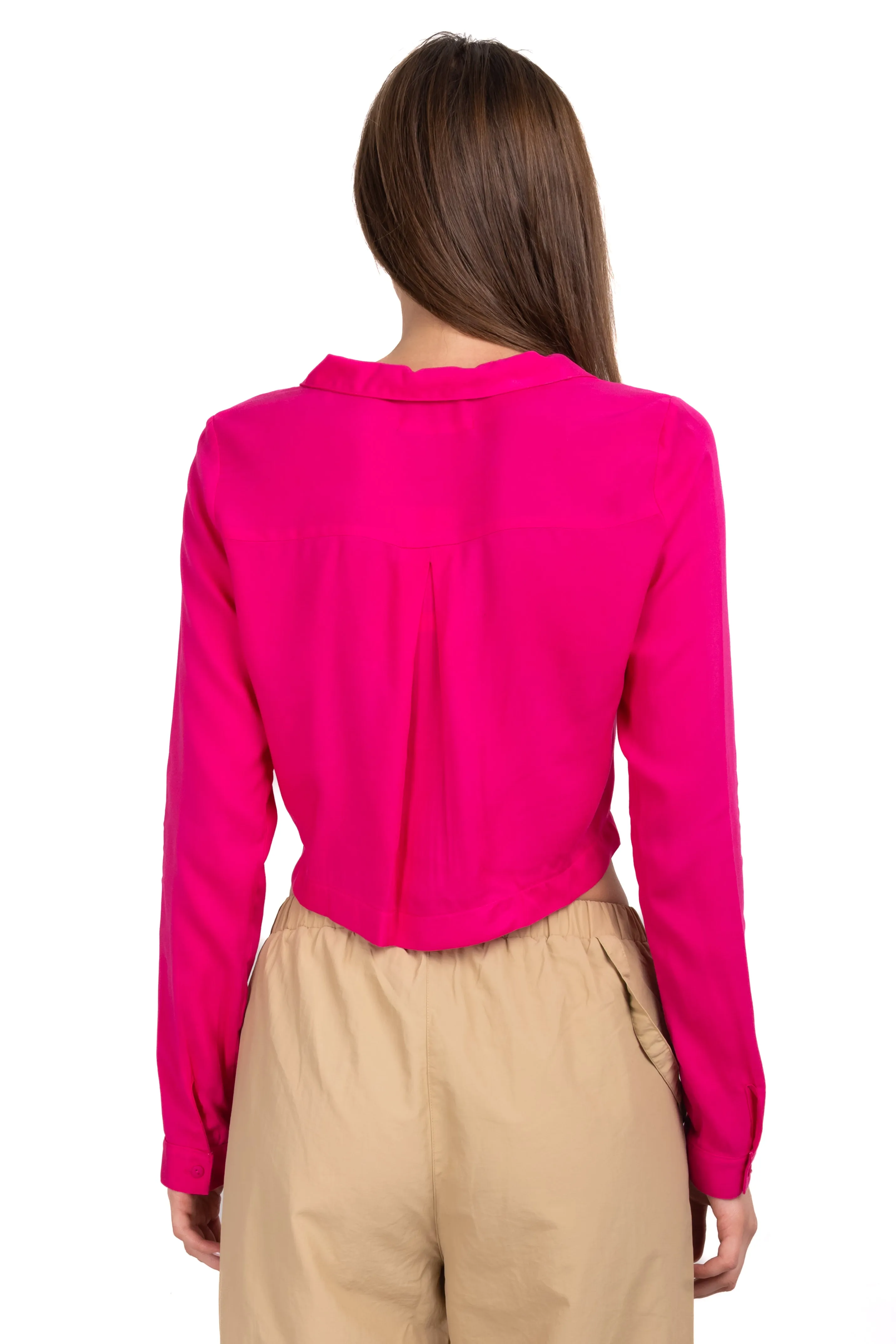 Blusa crop manga larga lisa sold by Shasa product image thumbnail 4