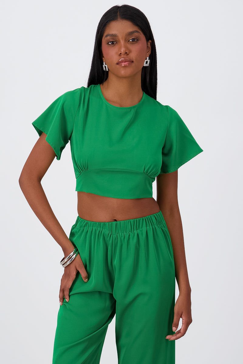 Top Manga Corta Detalle Lazo sold by Shasa