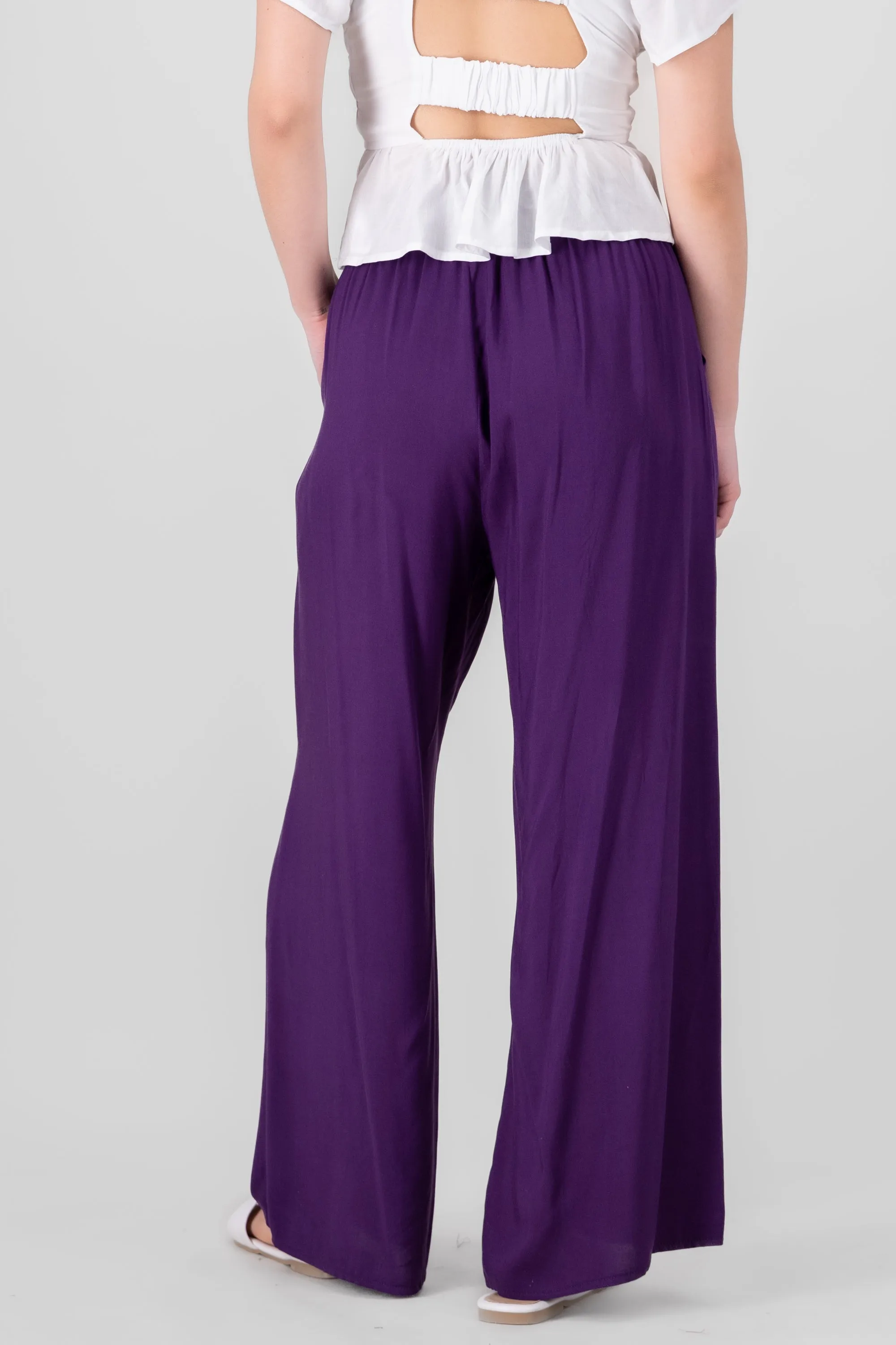 Pantalón Wide Leg Cintura Alta Fruncida sold by Shasa product image thumbnail 4