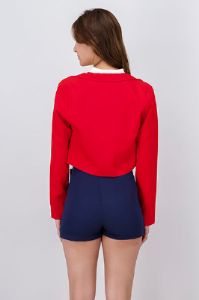 Saco crop liso pinzas sold by Shasa