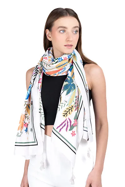 Pañuelo flores tassels sold by Shasa product image thumbnail 3