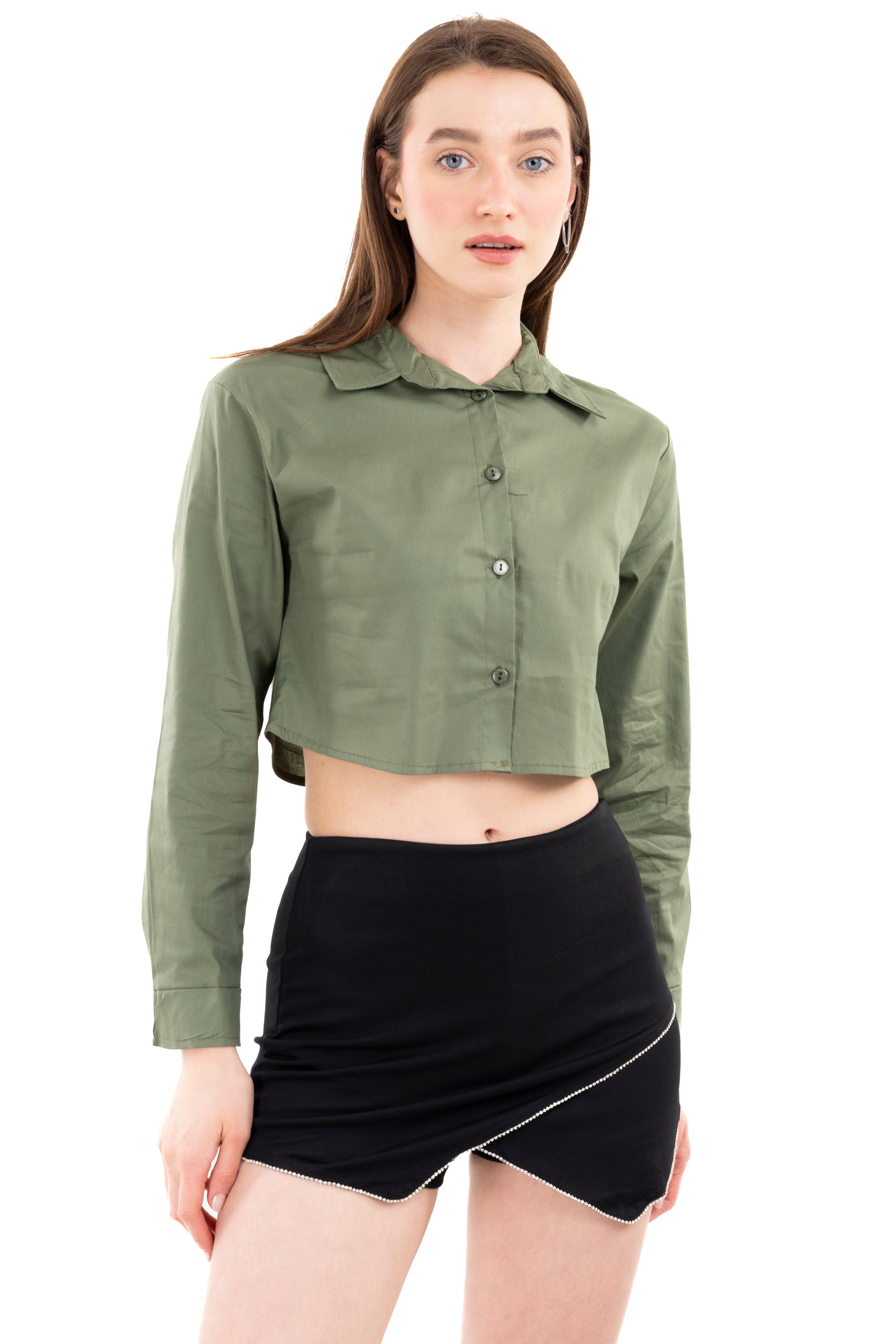 Camisa Crop Manga Larga sold by Shasa