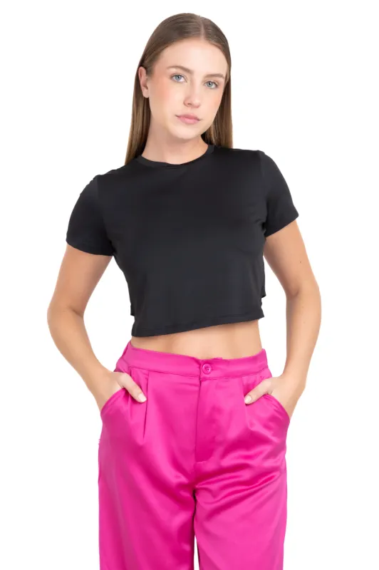 Top crop tiras brillos espalda sold by Shasa