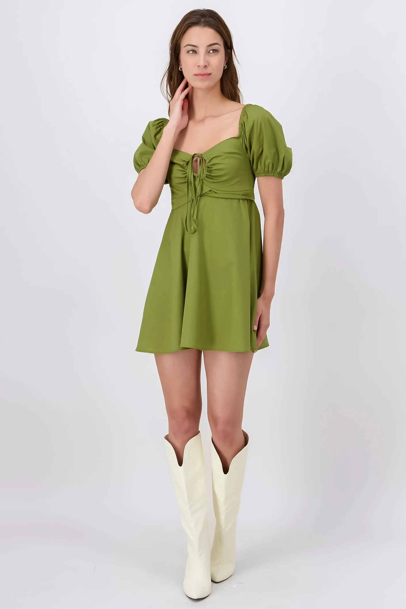 Vestido Mini Plisado Cintas sold by Shasa product image thumbnail 2