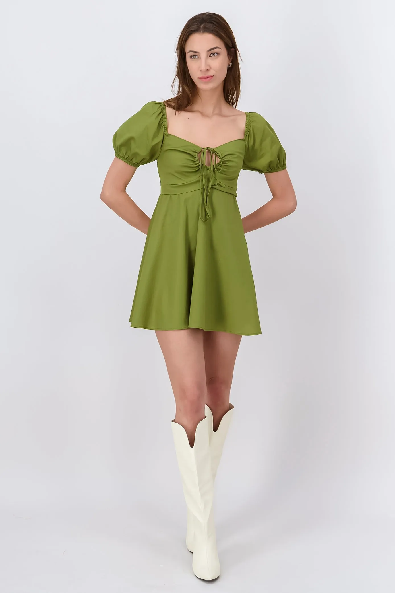 Vestido Mini Plisado Cintas sold by Shasa