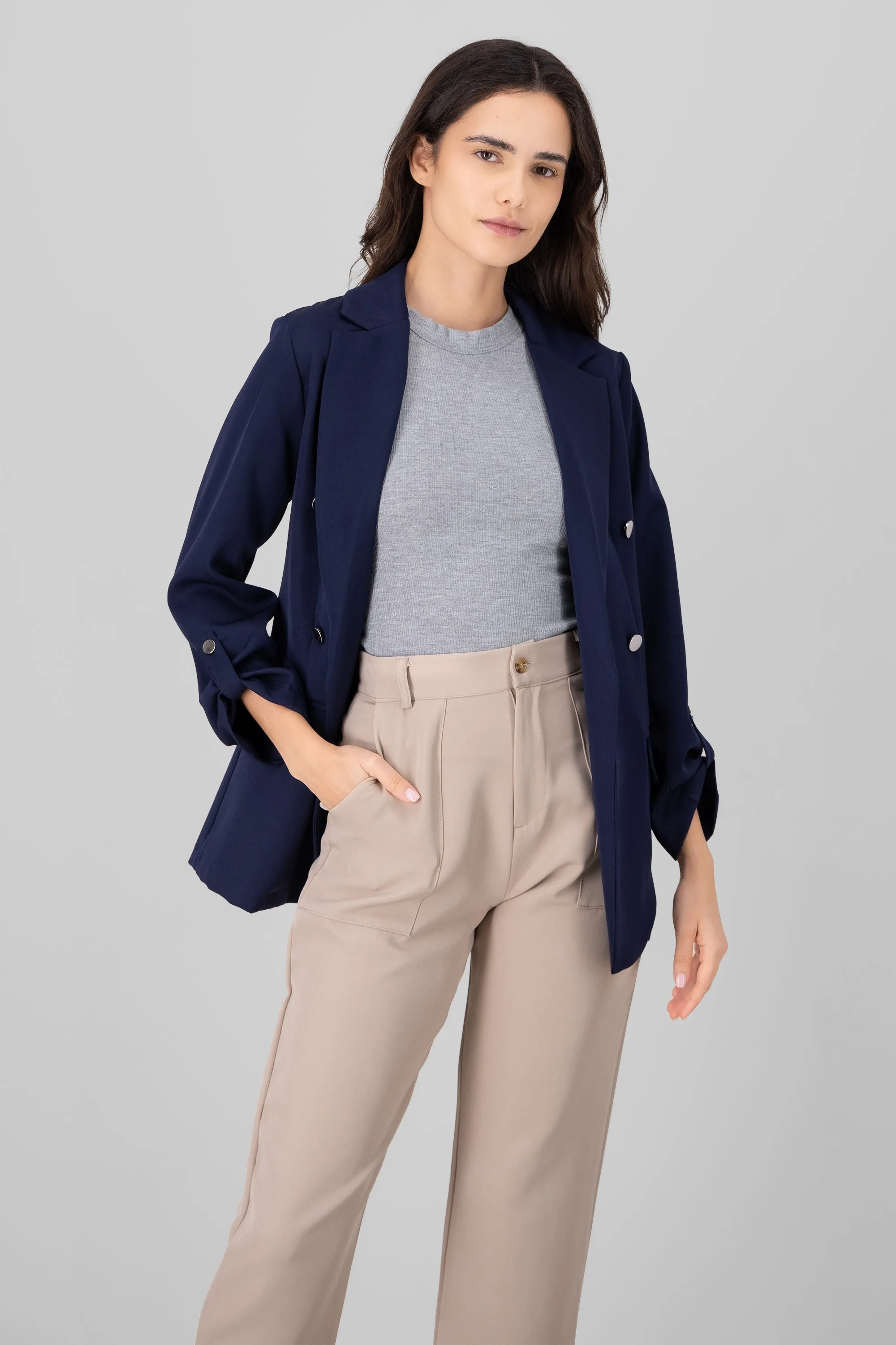 Blazer Oversize Largo Detalle Mangas sold by Shasa