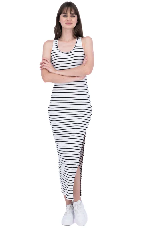 Vestido midi acanalado líneas sold by Shasa