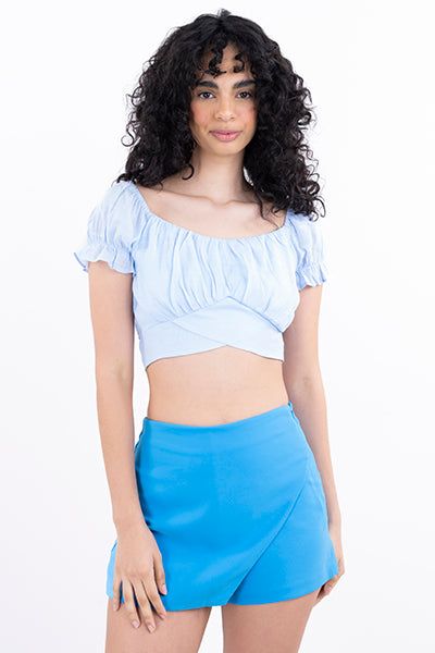 Top crop manga abullonada olanes sold by Shasa product image thumbnail 2