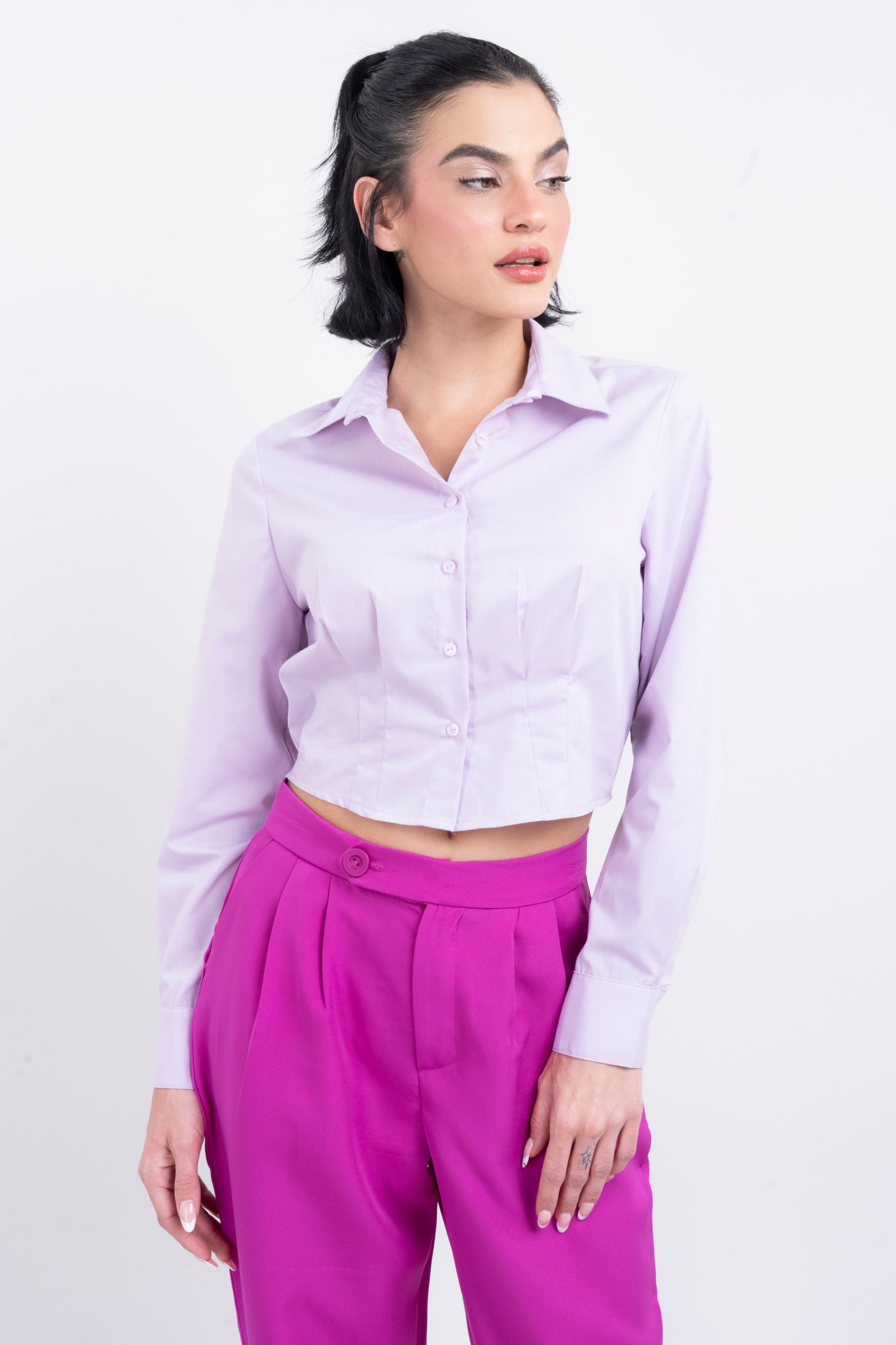 Camisa crop pinzas sold by Shasa product image thumbnail 5