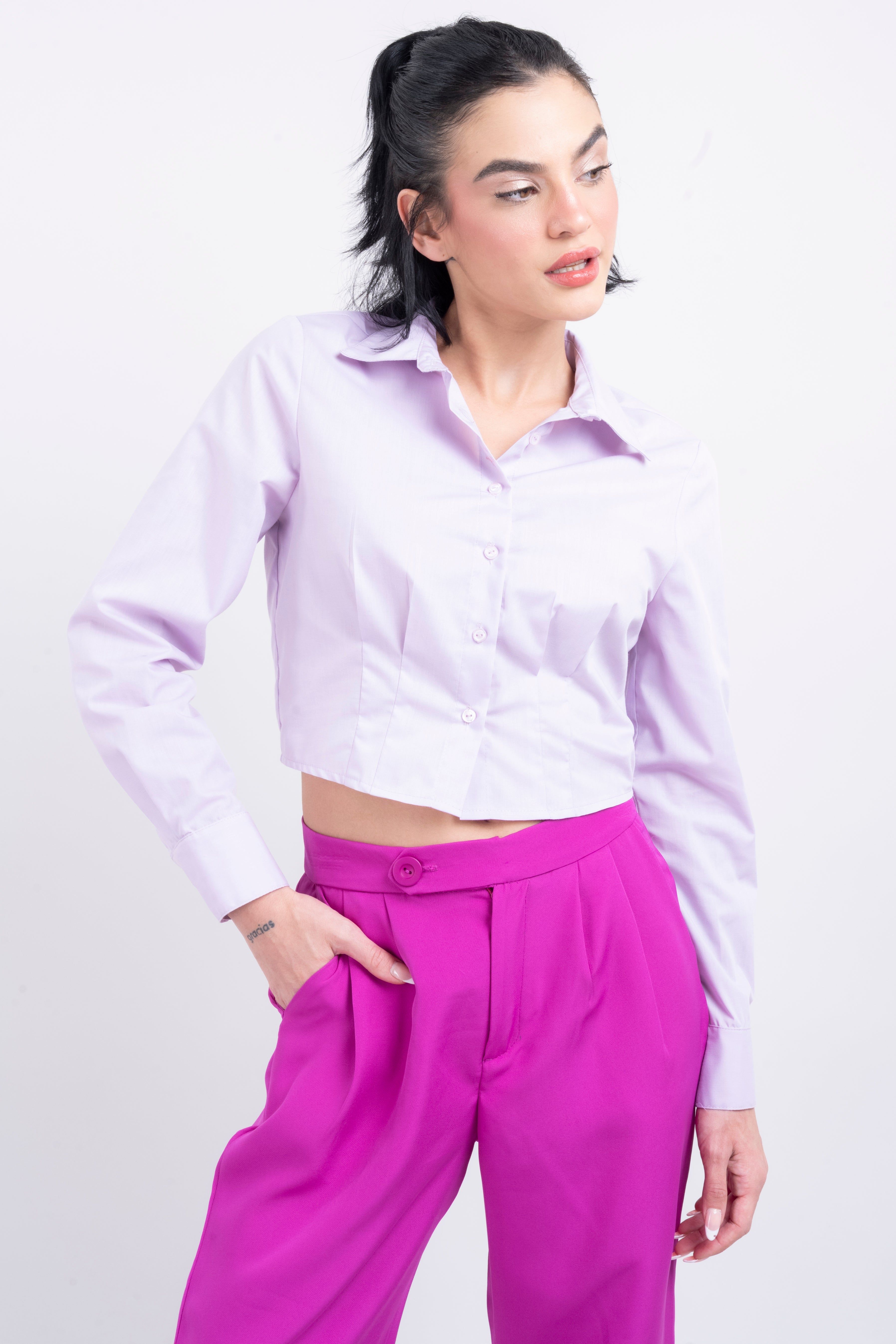 Camisa crop pinzas sold by Shasa product image thumbnail 2