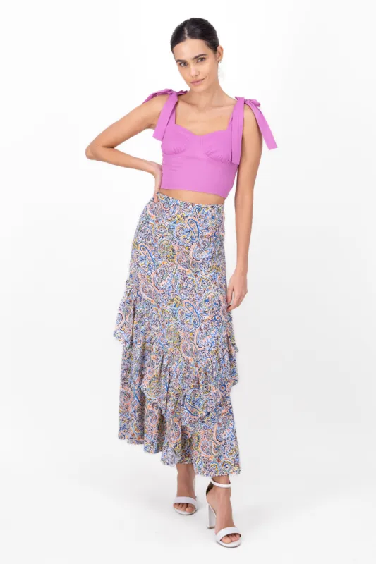 Maxi falda detalle olanes sold by Shasa