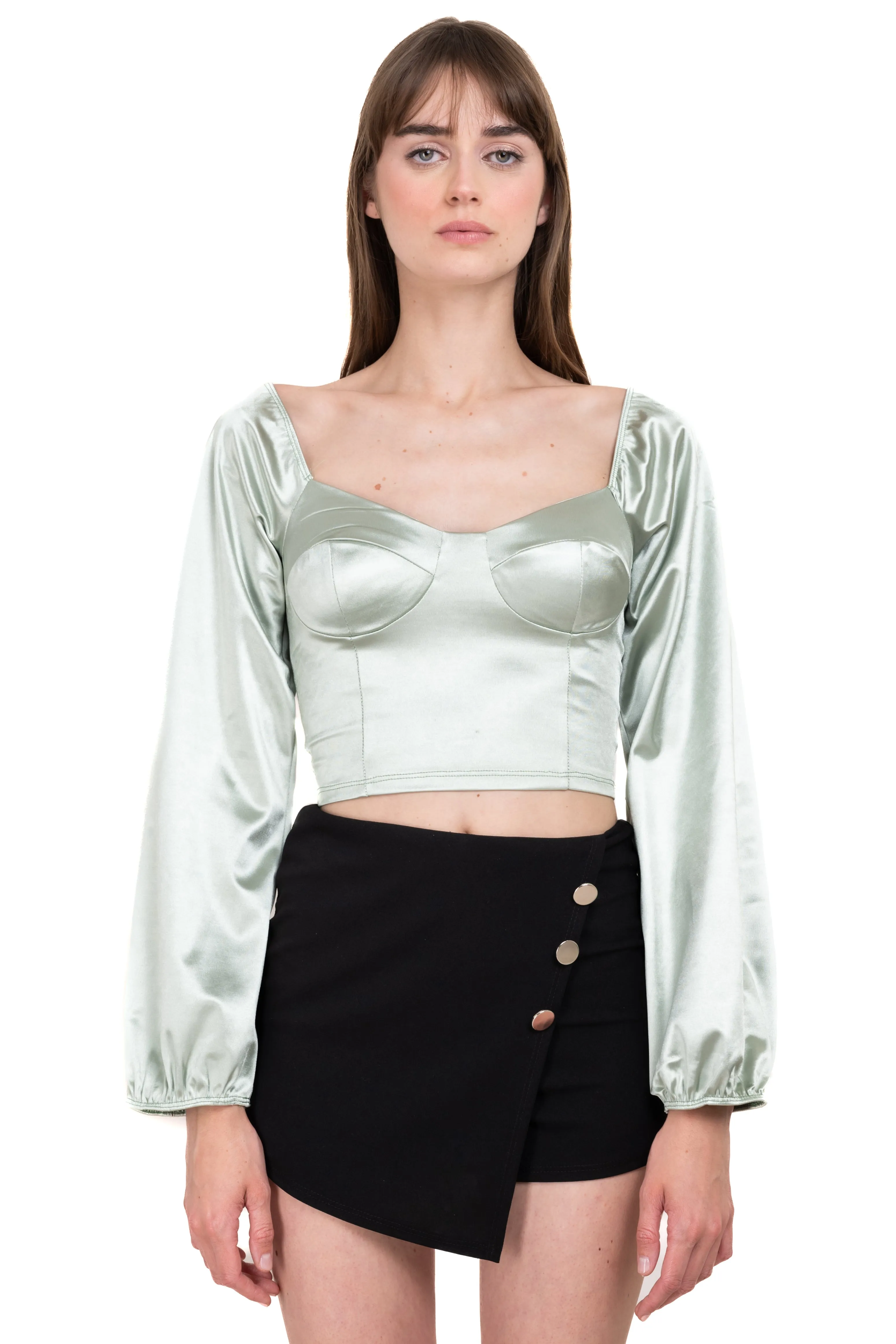 Blusa satín manga larga sold by Shasa product image thumbnail 2