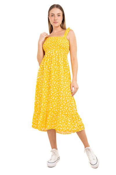 Vestido midi fruncido flores sold by Shasa product image thumbnail 2